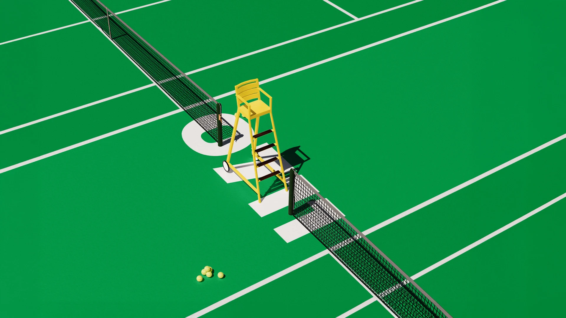 0711 Social Media Management: grüner Tennisplatz als Leistungsmotiv