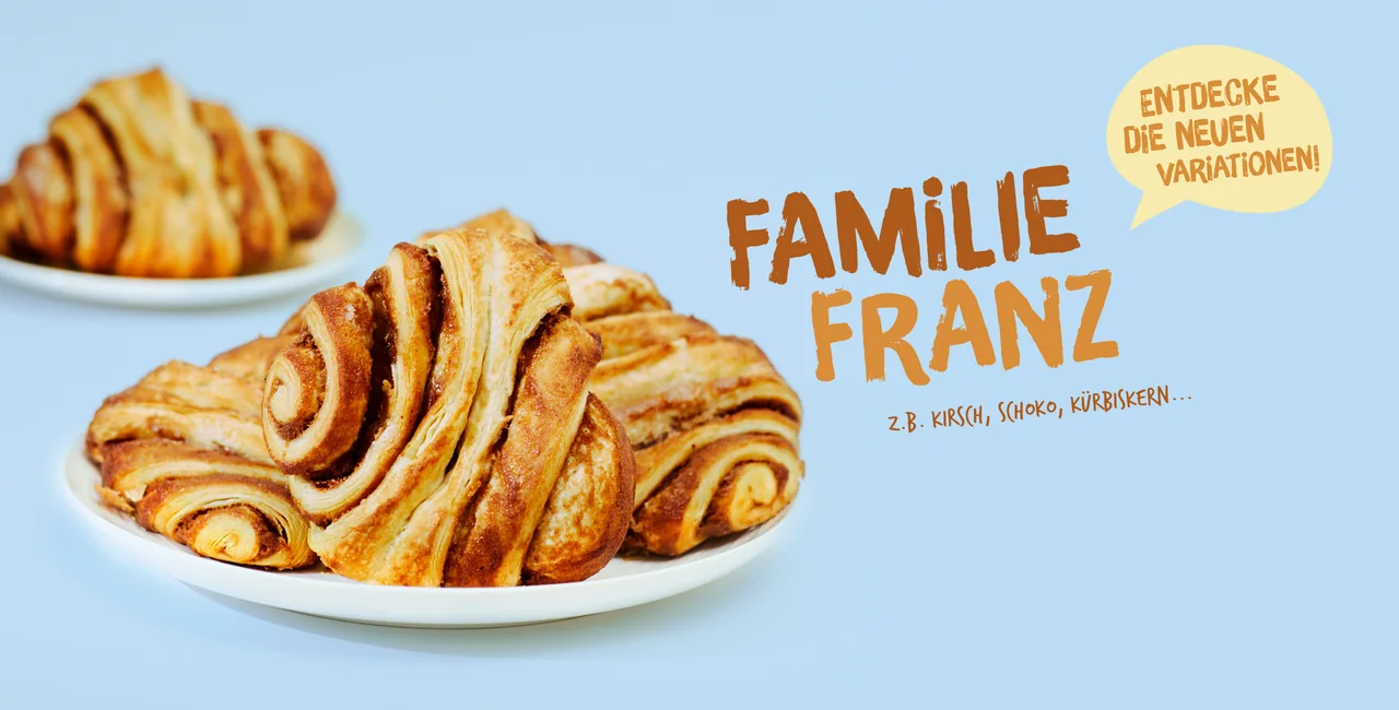 Treiber-Franzbrötchen im Motiv „Familie Franz“.