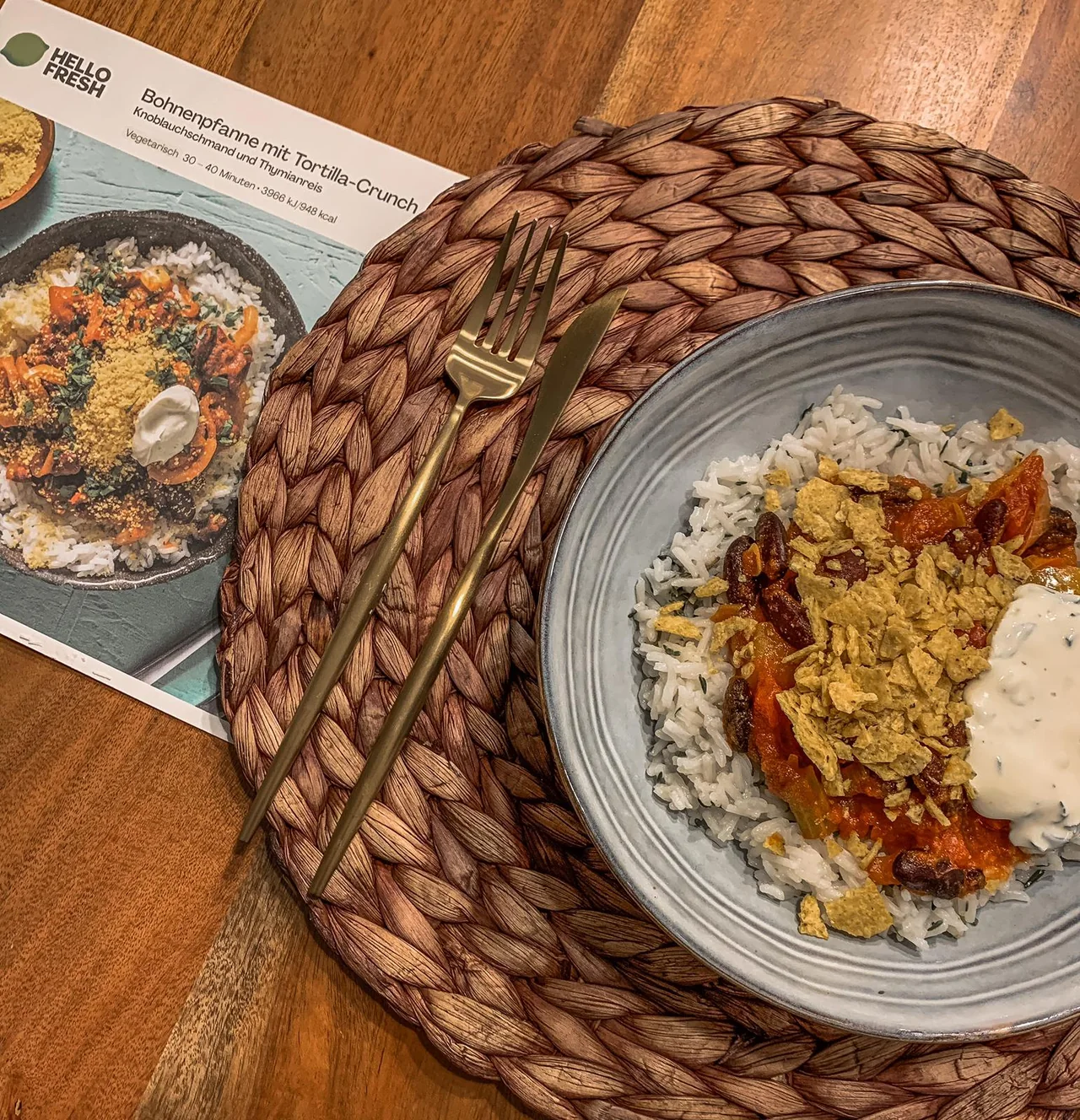 HelloFresh-Gericht aus der Nachhaltigkeitskampagne.