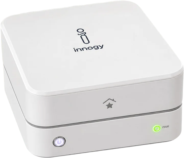 Freigestellte KI-Visualisierung der innogy SmartHome-Zentrale auf Basis des Originalprodukts