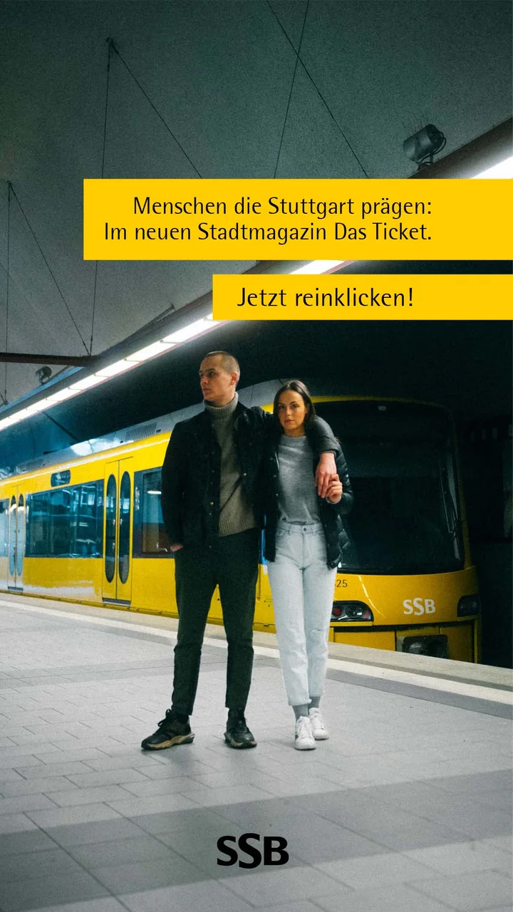 Das Ticket-Magazinmotiv mit Menschen im Bus.