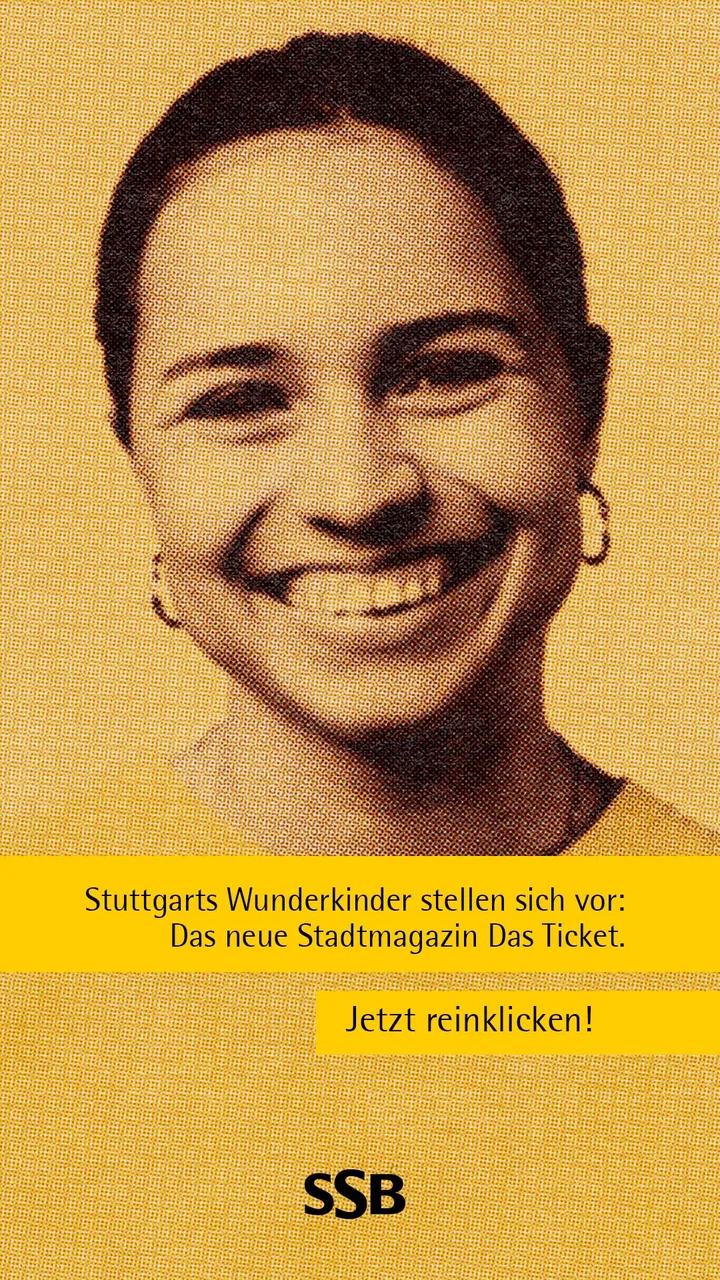 Rosa Altmann im Wunderkinder-Motiv des SSB-Magazins Das Ticket.